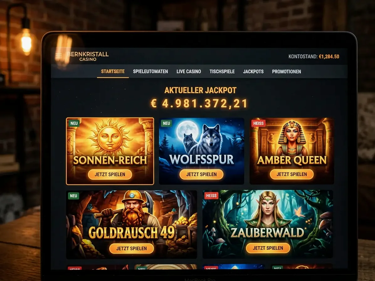 Startseite von Spinrollz mit Spielen und Aktionen